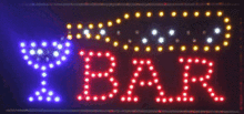 LED bord ' BAR ' 