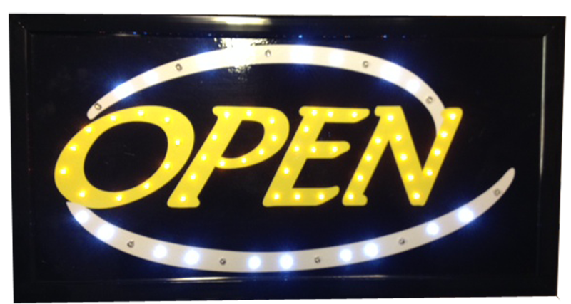 LED bord ' OPEN ' yellow