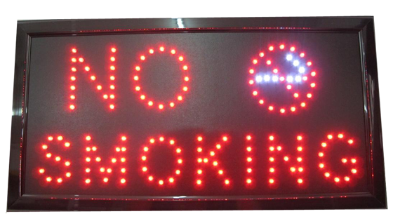 LED bord 'NO SMOKING'