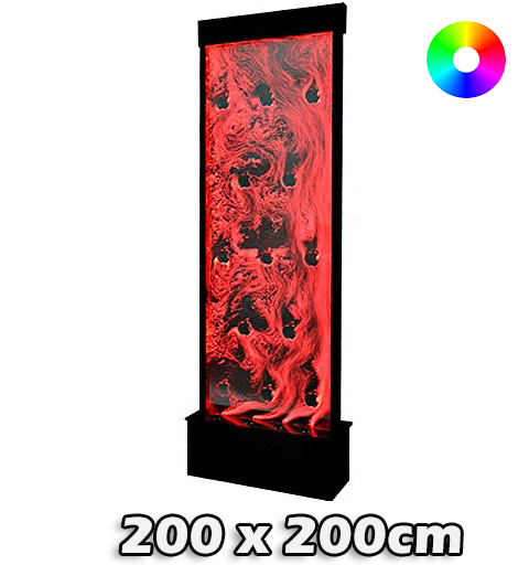 LED bubbel wand 200 x 200 cm