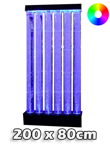 LED bubbel wand tubes 200 x 80 cm