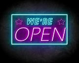 WE'RE OPEN STAR neon sign - LED Neon Leuchtreklame_