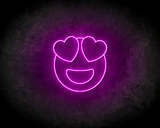 HART SMILEY neon sign - LED Neon Leuchtreklame_