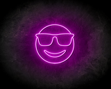 SUNGLASSES SMILEY neon sign - LED Neon Leuchtreklame_