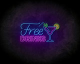 Free Drinks neon sign - LED Neon Reklame_