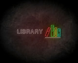 Library neon sign - LED Neon Reklame_