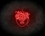 Rose face neon sign - LED Neon Reklame_