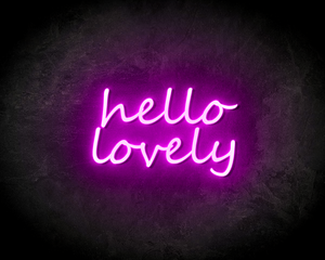 HELLO LOVELY neon sign - LED Neon Leuchtreklame HELLO LOVELY neon sign - LED Neon Leuchtreklame