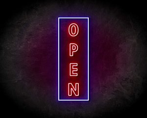 OPEN VERTICAAL neon sign - LED Neon Reklame