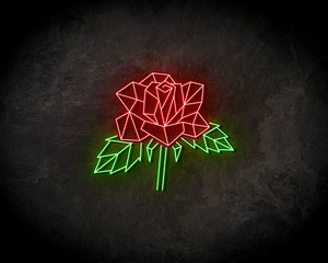Geometric Rose neon sign - LED Neon Reklame