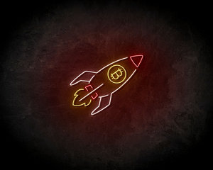 Bitcoin Rocket - LED Neon Leuchtreklame