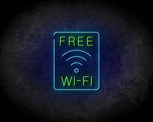 Free Wifi - LED Neon Leuchtreklame
