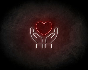 Hart In Hands - LED Neon Leuchtreklame