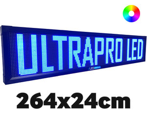 UltraPro Serie - Professionelle LED Leuchtreklame Maße 264 x 23,8 x 7 cm UltraPro Serie - Professionelle LED Leuchtreklame Maße 264 x 23,8 x 7 cm