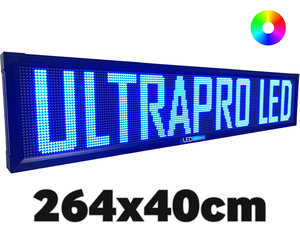 UltraPro Serie - Professionelle LED Leuchtreklame Maße 264 x 40 x 7 cm UltraPro Serie - Professionelle LED Leuchtreklame Maße 264 x 40 x 7 cm