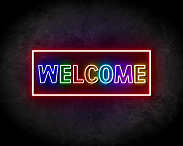 WELCOME MULTICOLOR neon sign - LED Neon Leuchtreklame