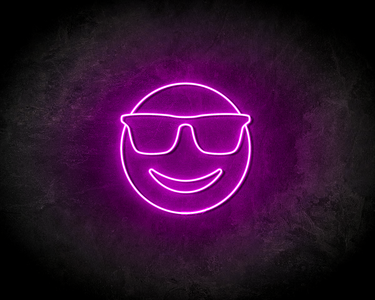 SUNGLASSES SMILEY neon sign - LED Neon Leuchtreklame