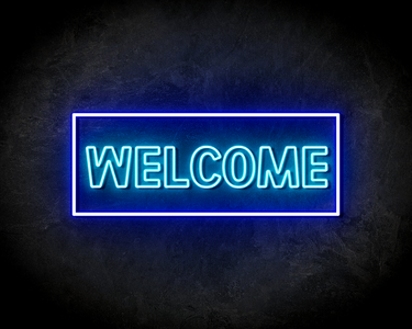 WELCOME BLUE neon sign - LED Neon Reklame