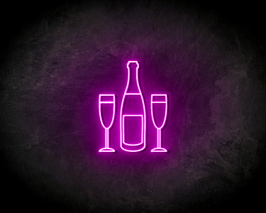 CHAMPAGNE BOTTLE neon sign - LED Neon Leuchtreklame