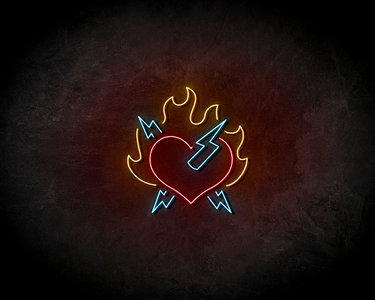 Fire Love neon sign - LED Neon Reklame