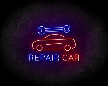 Repair car neon sign - LED Neon Reklame
