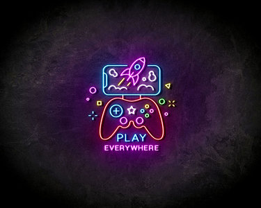 Play everywhere neon sign - LED Neon Reklame