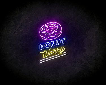 Donut Worry neon sign - LED Neon Reklame