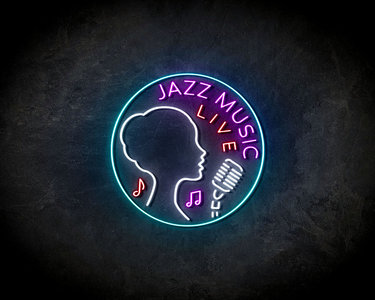 Jazz Music Live neon sign - LED Neon Reklame