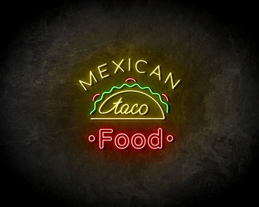 Mexican taco food neon sign - LED Neon Reklame