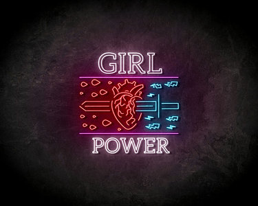 Girl power neon sign - LED Neon Reklame