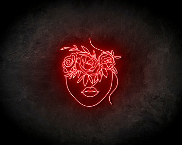 Rose face neon sign - LED Neon Reklame