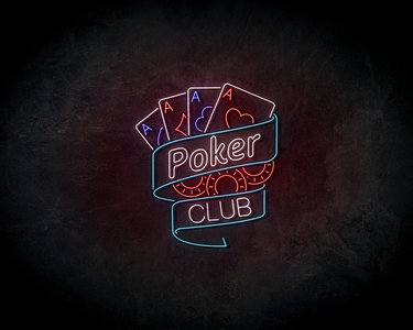 Poker club neon sign - LED Neon Reklame