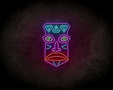 Tribe face neon sign - LED Neon Reklame - Neon Schild