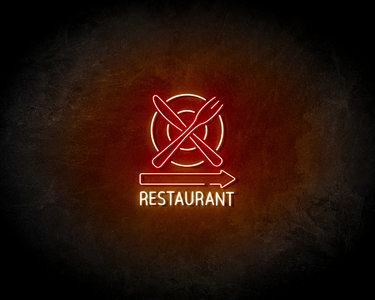 Restaurant rechts neon sign - LED Neon Reklame