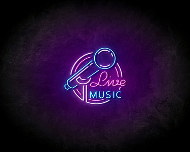 Live music neon sign - LED Neon Reklame